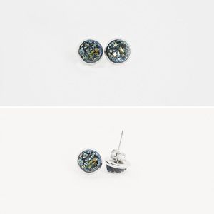8mm Deep Sea Druzy Studs